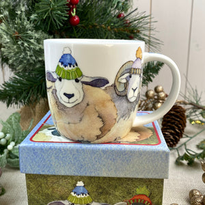 Christmas Sheep Mug & Knitting Kit Gift Set