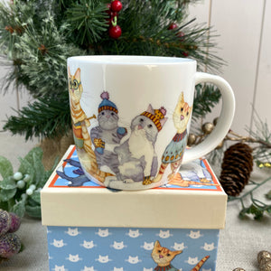 'Kittens in Mittens' Mug & Knitting Kit Gift Set