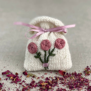 Mini Rose Gift Bag Knitting Kit (makes 2 gift bags)